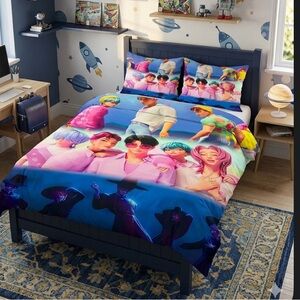 NEW KPOP DEMON HUNTERS SAJA BOYS QUEEN SIZE Bedding Set JINU MYSTERY ROMANCE